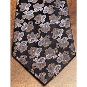 Karako Collection, Hand Made, 100% Silk, Men’s Neck Tie, Paisley ￼